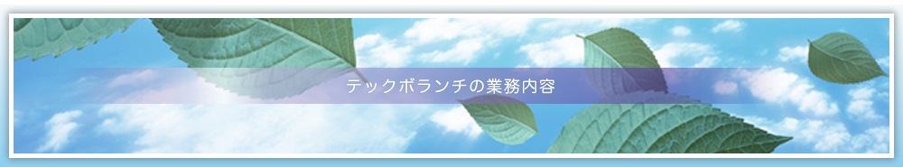 テックボランチの業務内容 事業内容・製造工場設備状況